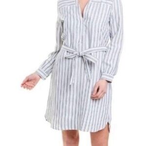 J. Crew Mercantile Striped Shirt Dress with Belt M casual, Beach preppy